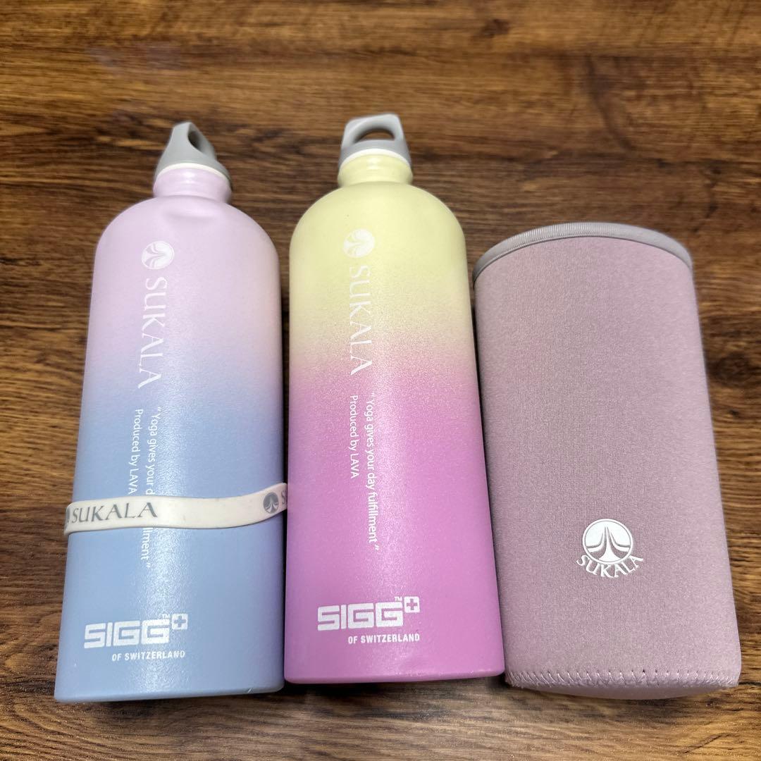 ホットヨガLAVA SIGG 水素ボトル2本・ゴムバンド・カバー・専用バッグ