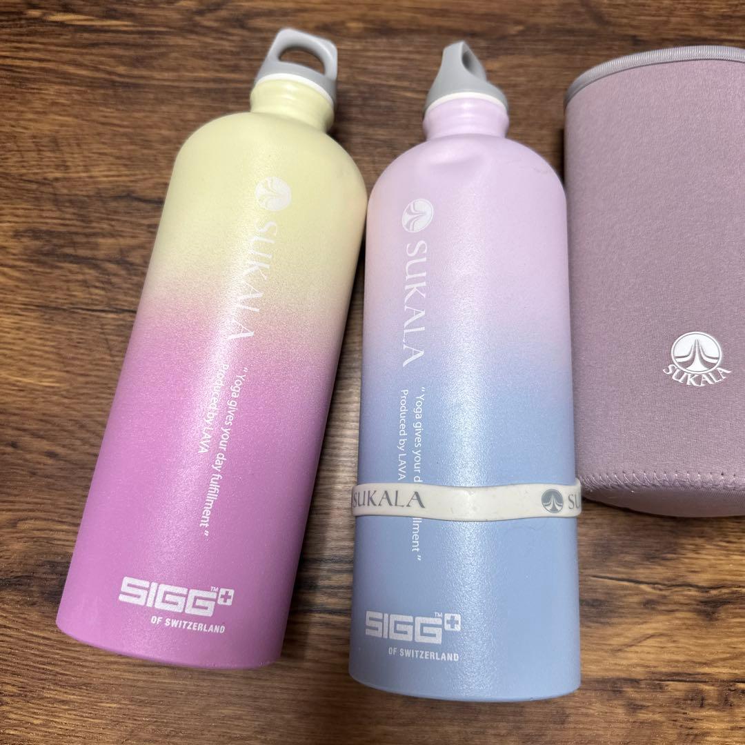 ホットヨガLAVA SIGG 水素ボトル2本・ゴムバンド・カバー・専用バッグ