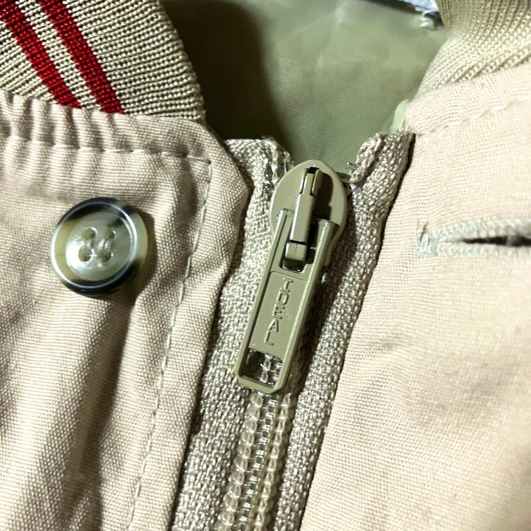 USA製80s vintageダービージャケット短丈ボンバーCBOY ベージュM