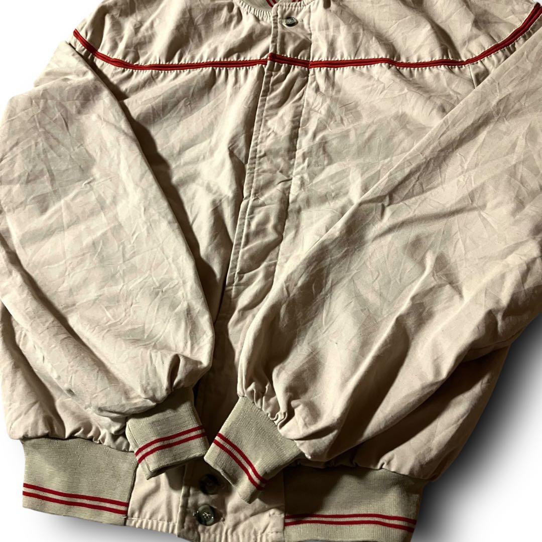 USA製80s vintageダービージャケット短丈ボンバーCBOY ベージュM