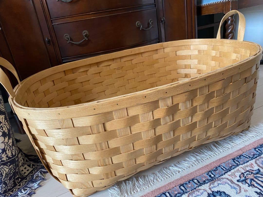 大きいバスケット　クーハン　アメリカンビンテージ