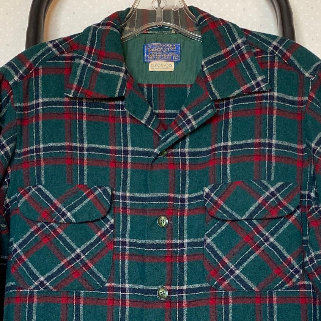60s Pendleton ペンドルトン オープンカラー ボードシャツ usa製