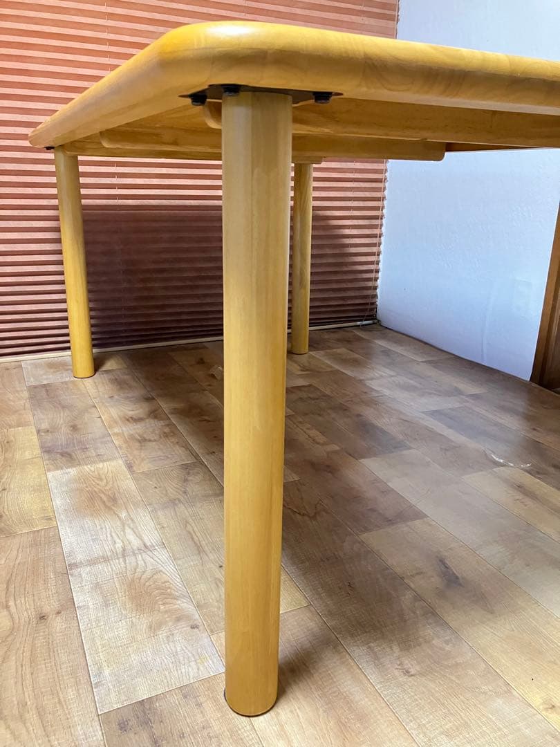 貞刈製作所　高齢者施設向け木製テーブル150cm長方形　4人掛け　テーブル　介護