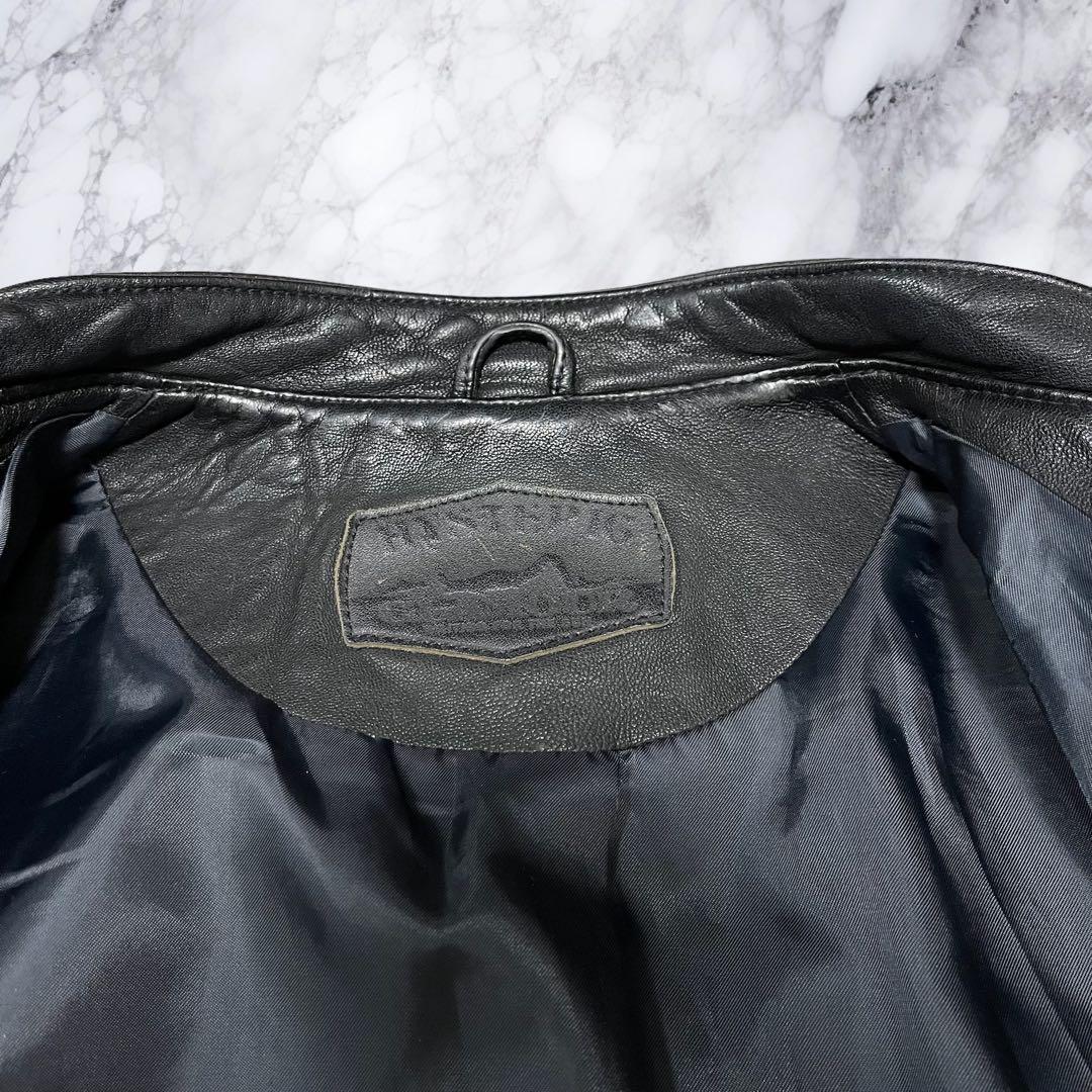 ヒステリックグラマー シングルライダースジャケット レザー 本革 山羊革 黒 S