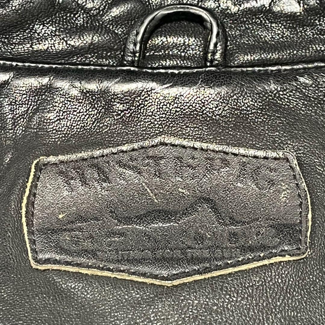 ヒステリックグラマー シングルライダースジャケット レザー 本革 山羊革 黒 S