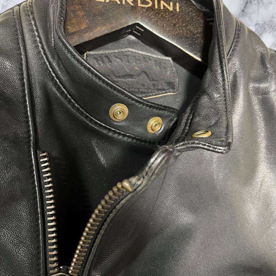 ヒステリックグラマー シングルライダースジャケット レザー 本革 山羊革 黒 S