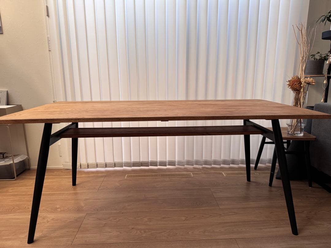 モモナチュラル w165天然木 北欧風 ダイニングテーブル　オーク材