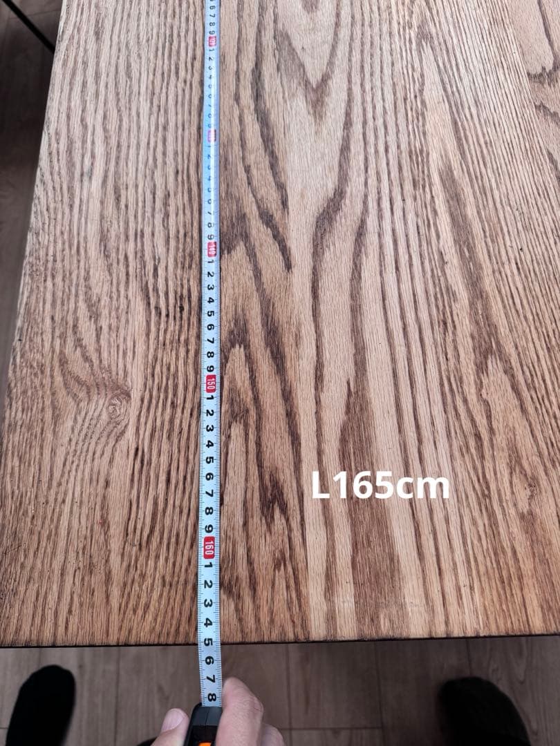 モモナチュラル w165天然木 北欧風 ダイニングテーブル　オーク材