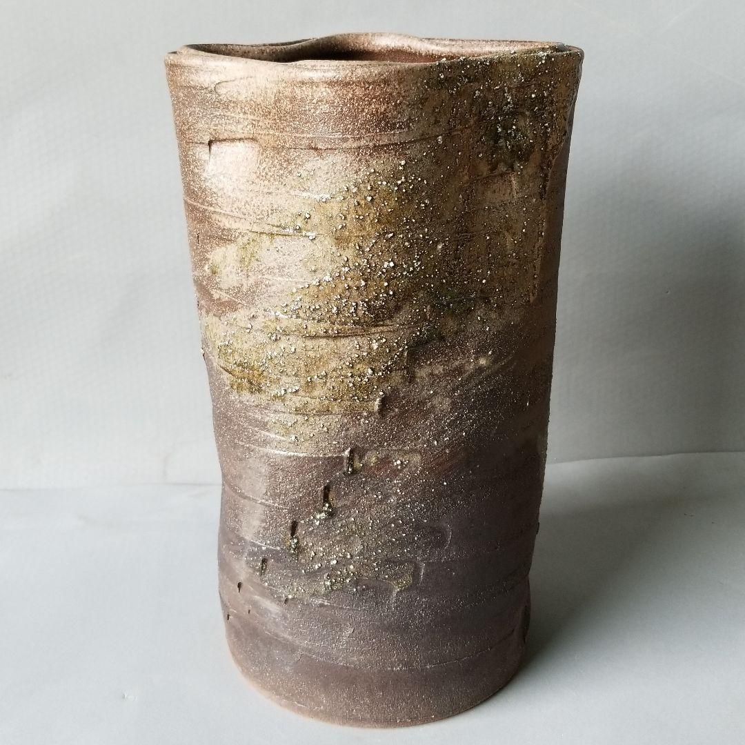 信楽焼 傘立て 古窯変変形 高さ４７cm