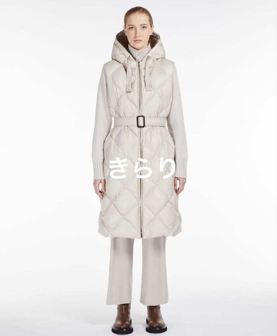 MaxMara THE CUBE テクニカルキルティング ロングジレ42