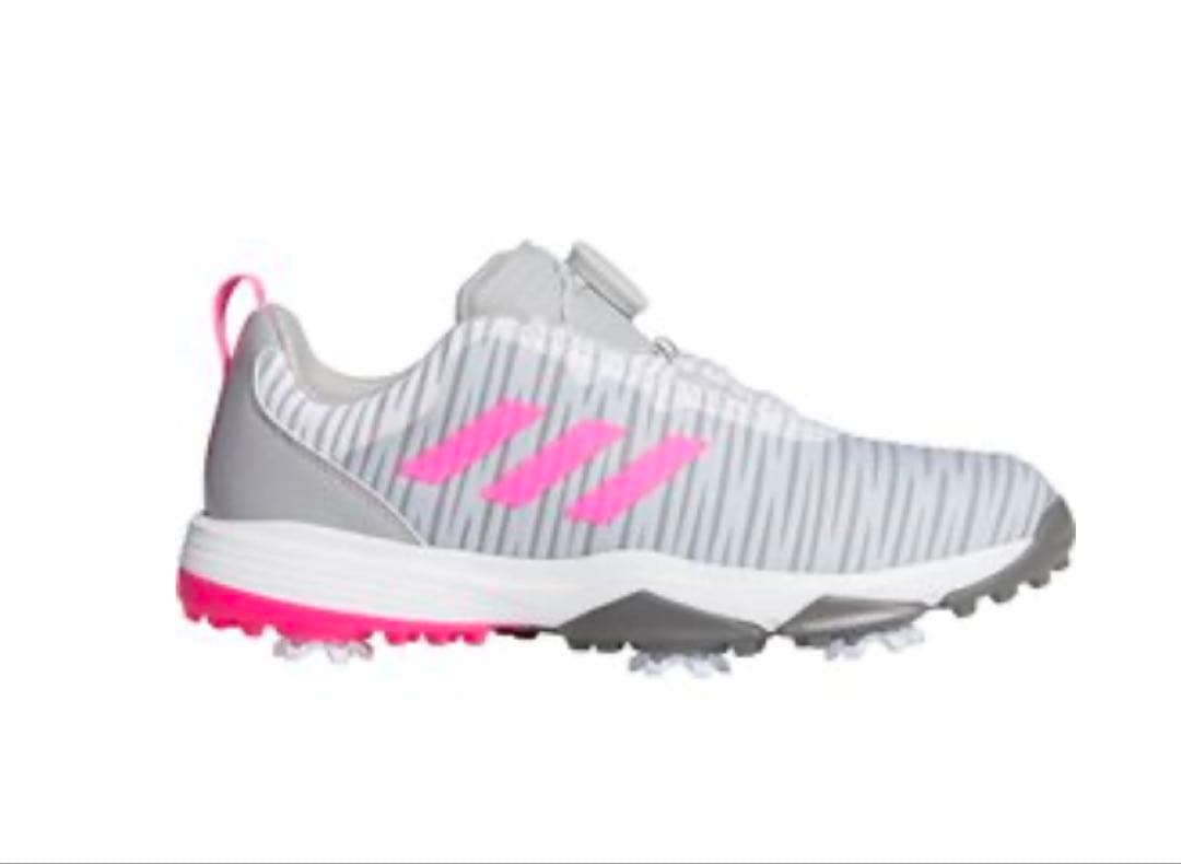 新品未使用✨adidas ゴルフシューズ グレー/ピンク24.0㎝
