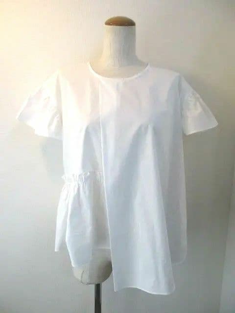 Dignite collier ブラウス&BEARDSLEYパール釦ギャザーBL