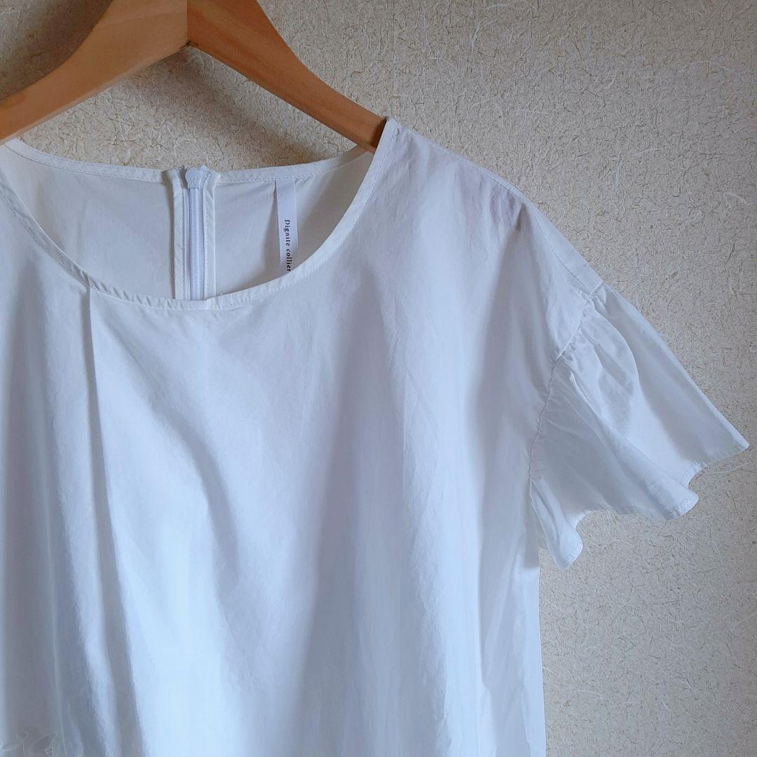 Dignite collier ブラウス&BEARDSLEYパール釦ギャザーBL