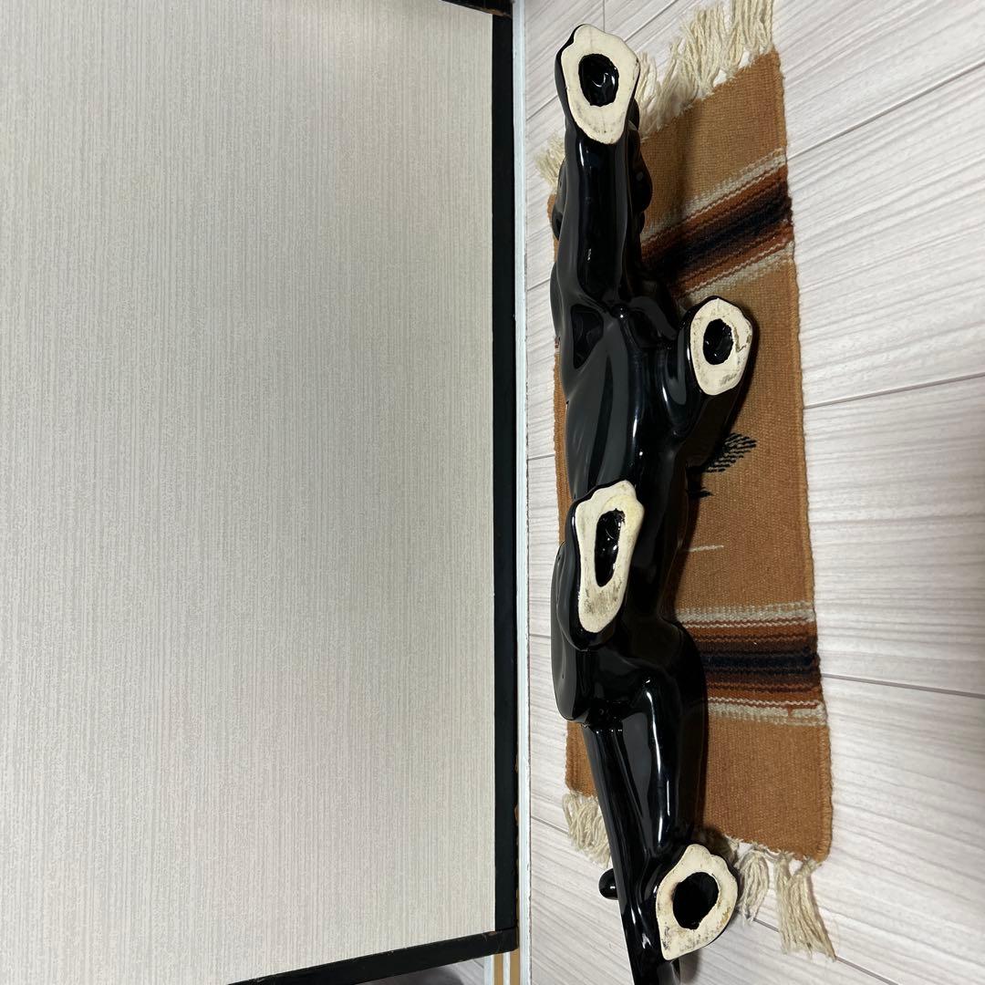 50sブラックパンサー中　ビンテージ置物　ミッドセンチュリー　アンティーク雑貨