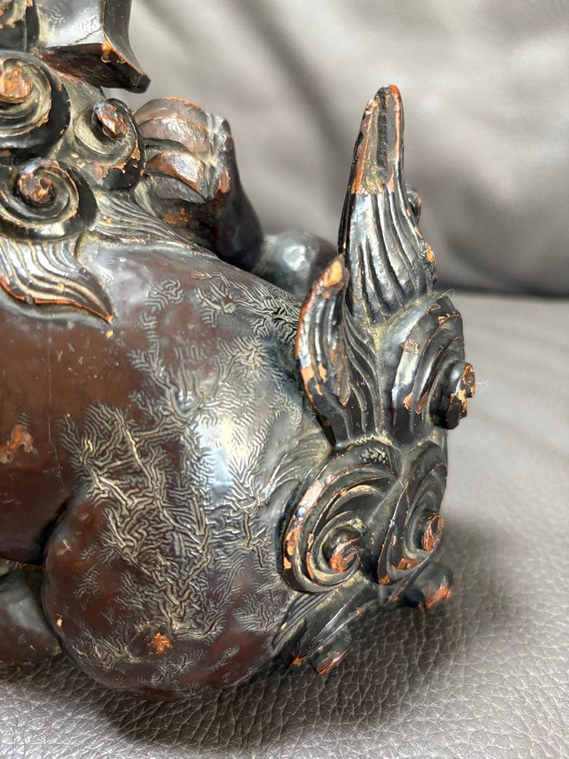 獅子　置物　オス