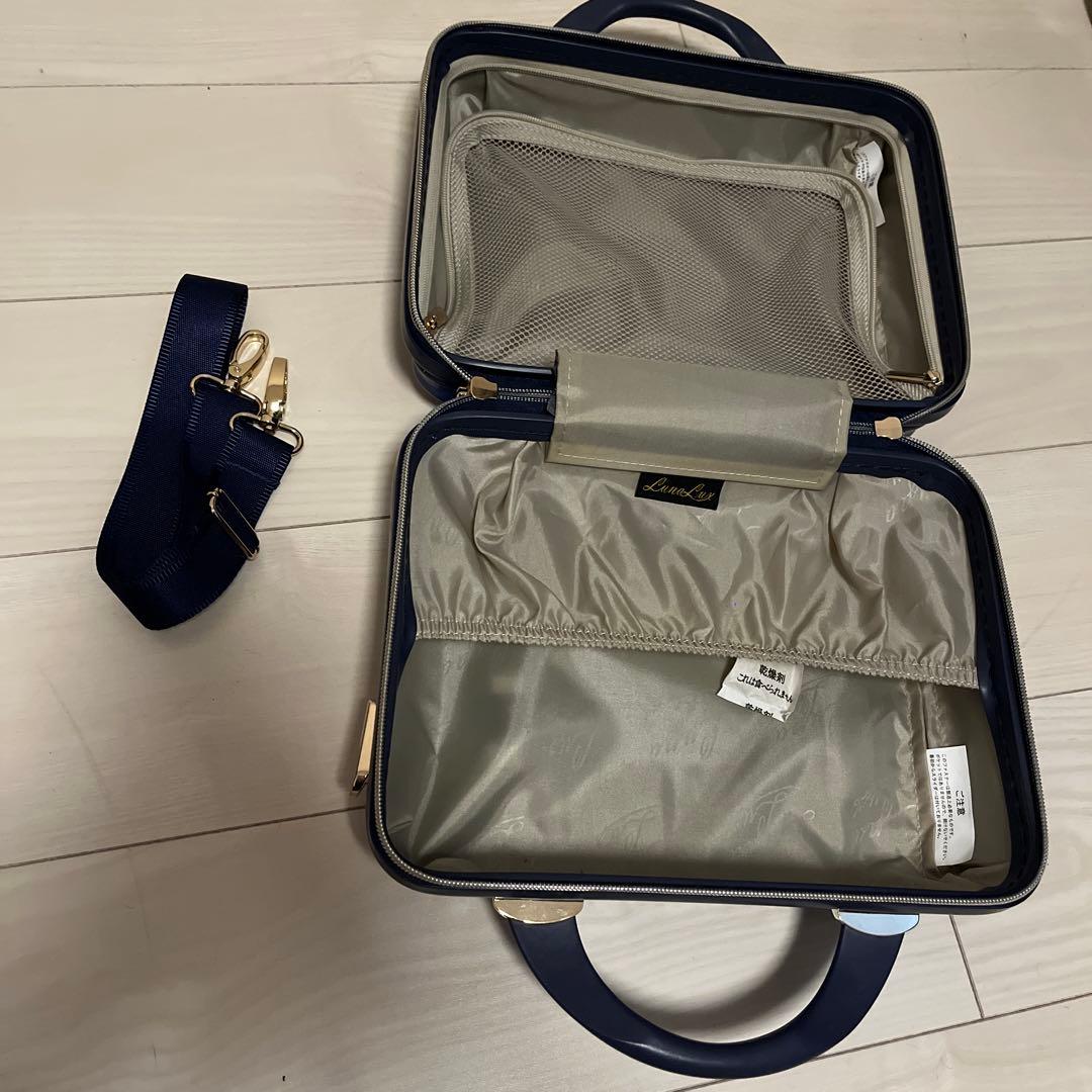 （美品）LUNALUX グラデーションブルー キャリーケース　ミニトランク付き