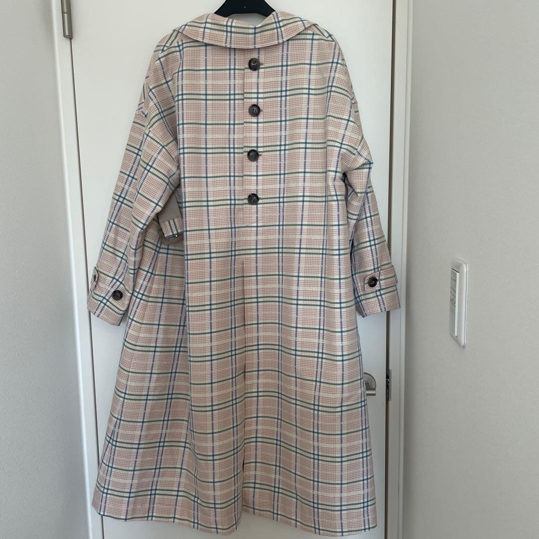 ジルスチュアート　アンドレアチェックトレンチコート　S　浜辺美波さん　ドラマ着用