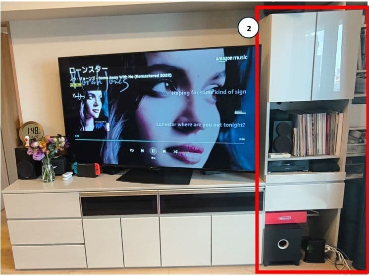 PAMOUNA パモウナ②　ラック プリンター、レコード、プレーヤー収納　送料込