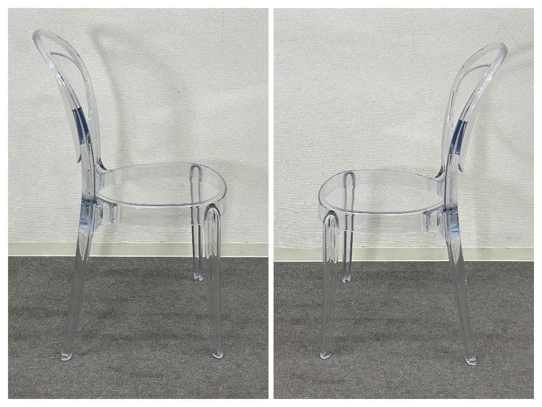 ■カリガリス■パリジェンヌ　ダイニングチェア　トランスペアレント　スタッキング
