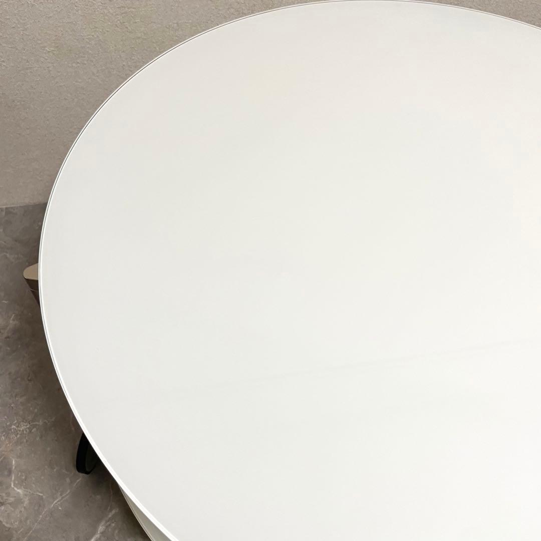 良品　イケア　ストリンド　ガラステーブル　ラウンドテーブル　ローテーブル