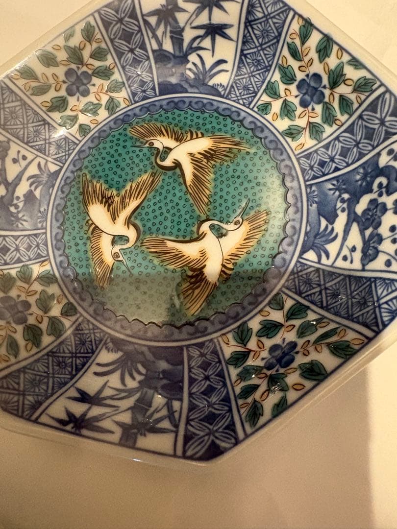 九谷焼　青効窯　中皿　小鉢　和柄