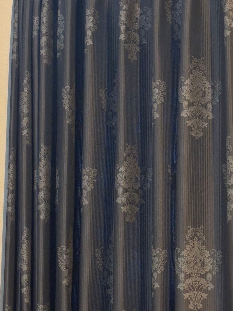 【 腰窓 小窓 】 素敵な高級感 ドレープカーテン ダークブラウン ②