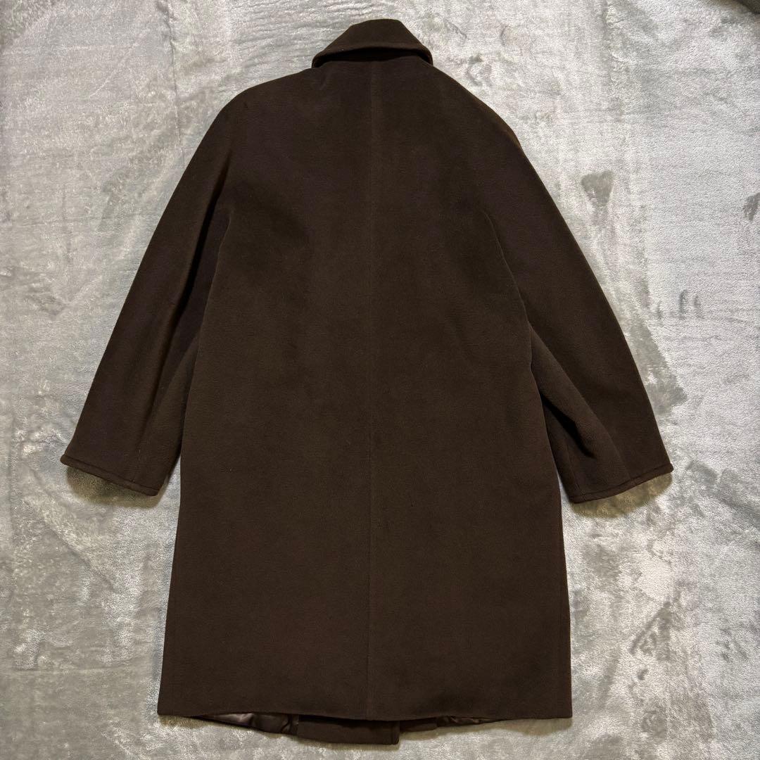 H243 Max Mara マックスマーラ　ダブルチェスターコート　ウール　茶