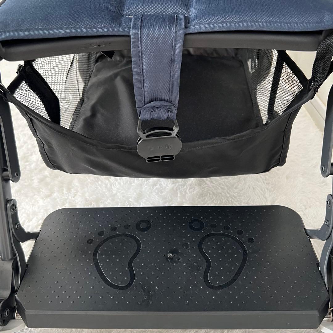 極美品✨カトージ 2人でゴー 縦型 スリム 2人乗りベビーカー レインカバー付き