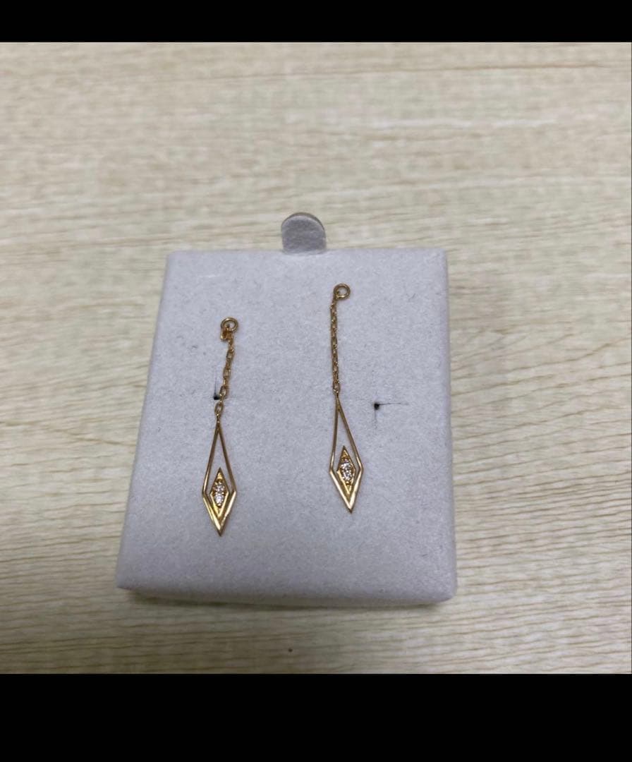 TAKE-UP ピアスK18ロンドンブルートパーズ／ダイヤモンド