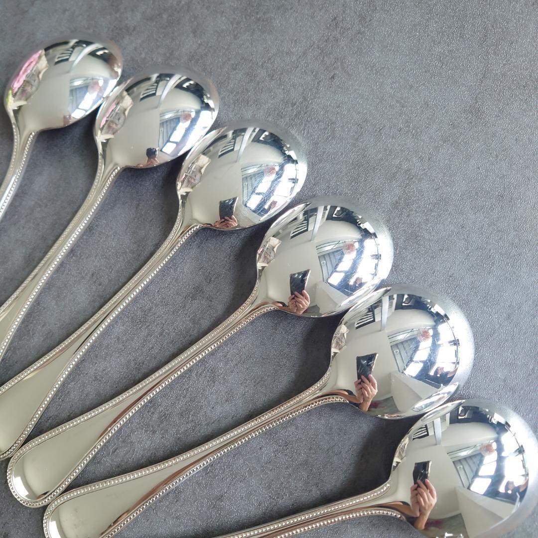 希少 美品 クリストフル パール コンソメスプーン 12点