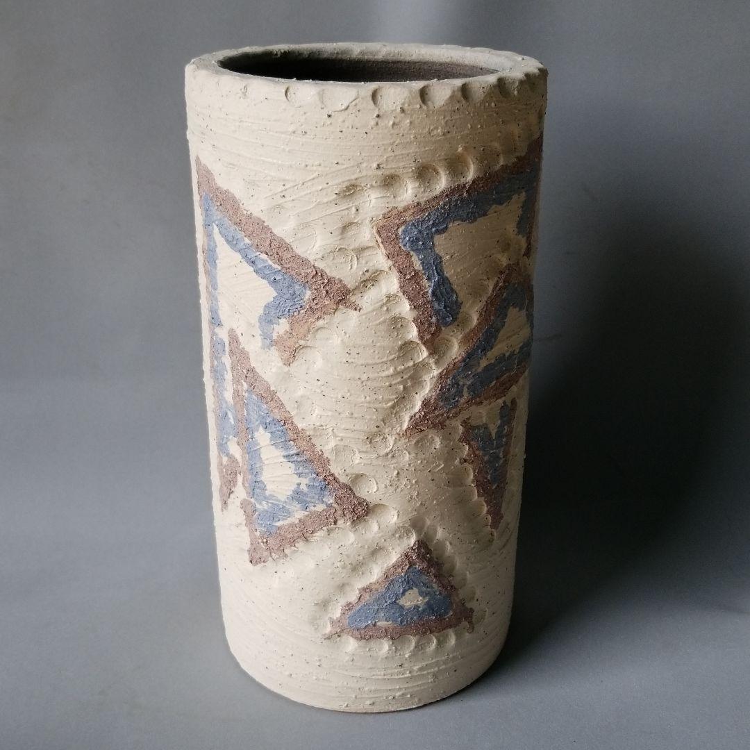 信楽焼傘立て  トライアングル 高さ４３cm