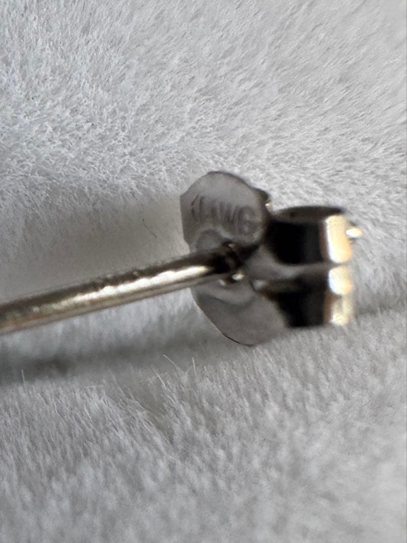 【新品未使用】K14 星 ジルコニア ピアス K18 K10 金ホワイトゴールド
