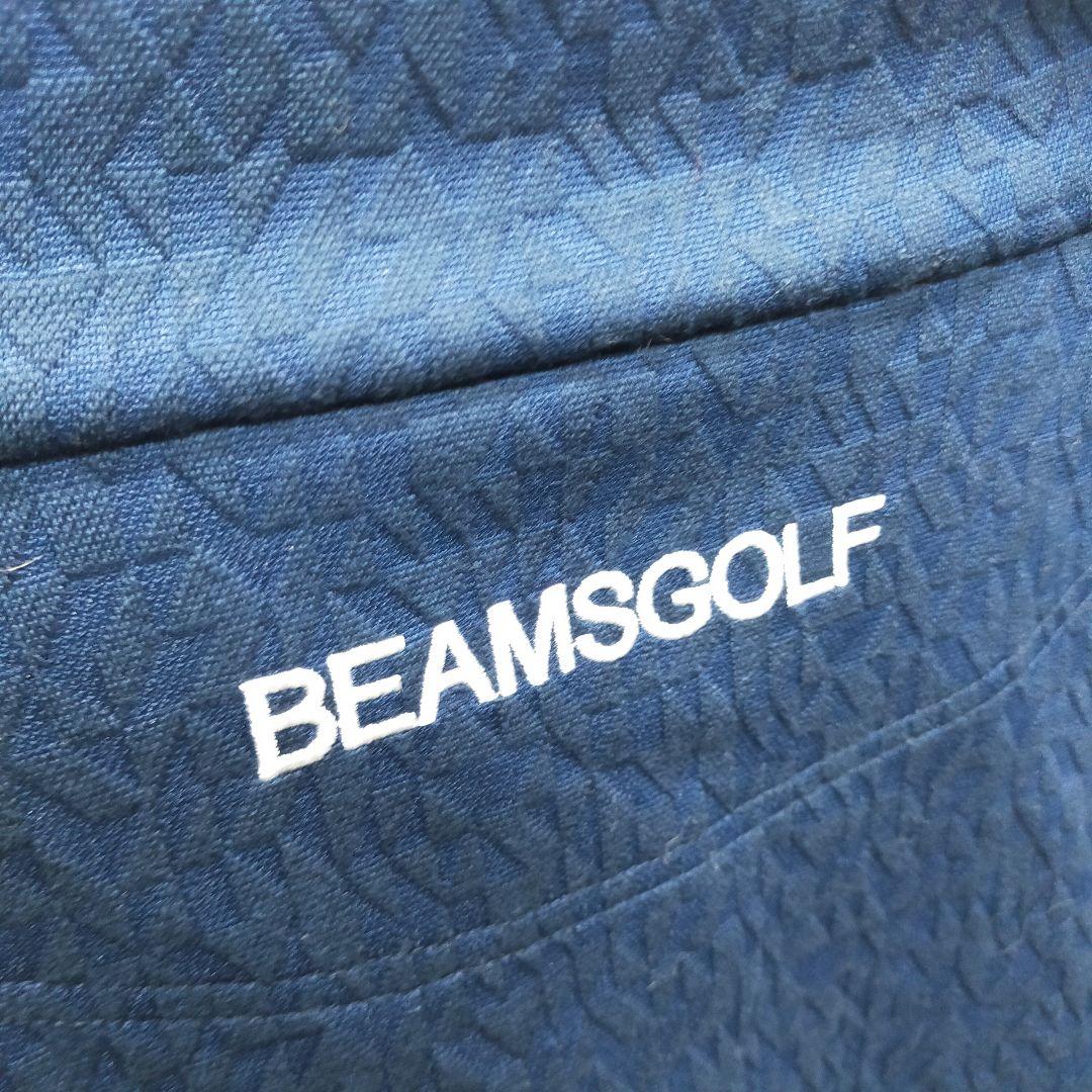 【BEAMS GOLF】 モックネックシャツ　半袖　総柄　ゴルフウェア　F223