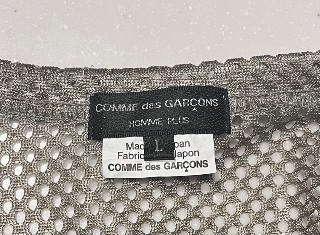 【最終価格】コムデギャルソン オムプリュス 25AW メッシュT カーキLサイズ