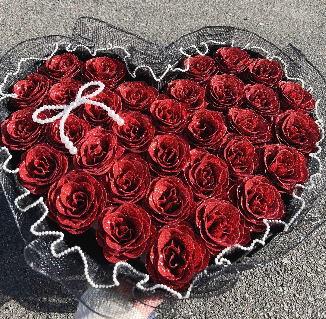 ソープフラワー薔薇 お誕生日 ・記念日 プレゼント 花束　33本