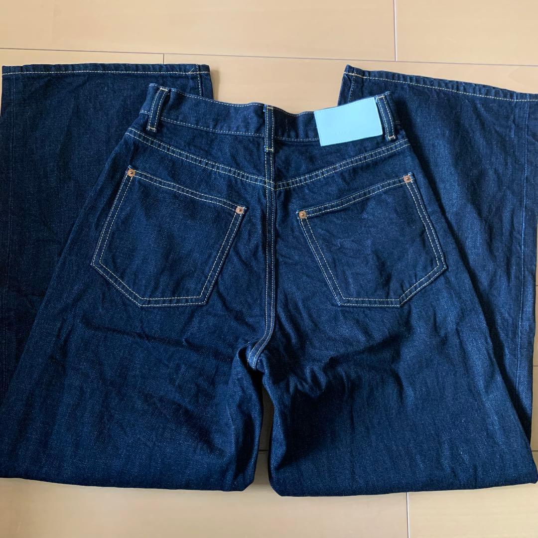 MOUSSY TUCK WIDE ストレートデニム one wash