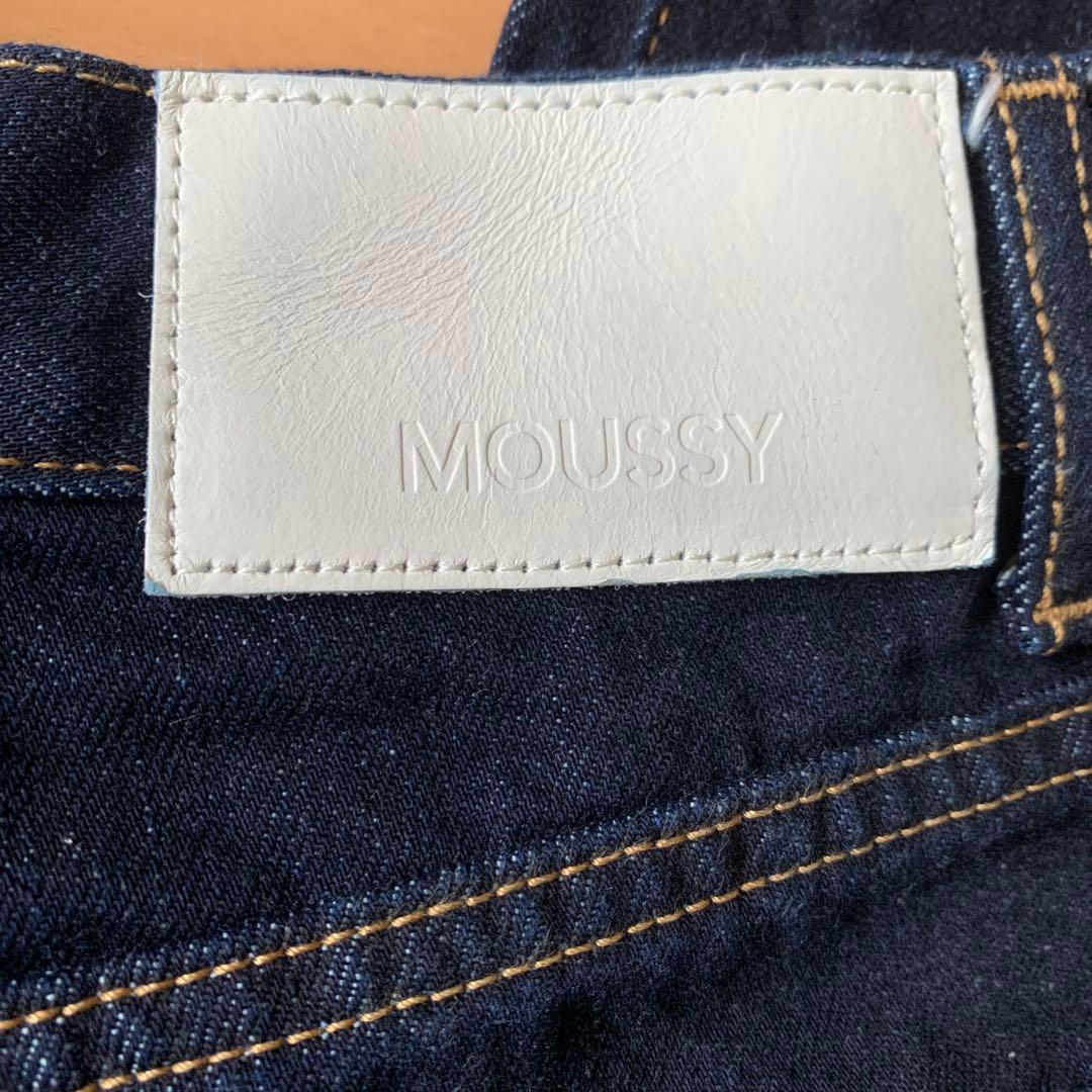 MOUSSY TUCK WIDE ストレートデニム one wash