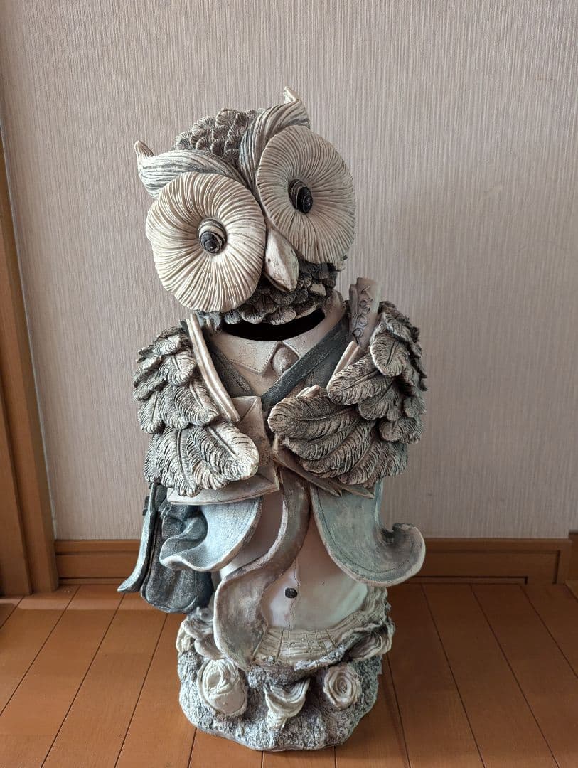 とりもち・フクロウ置物・みみずくポスト・インテリア置物・60センチ以上