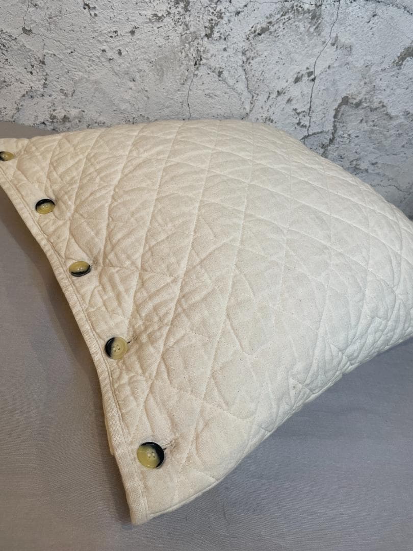 RHC x Utility Canvas 　キルティング クッション⚫︎ホワイト