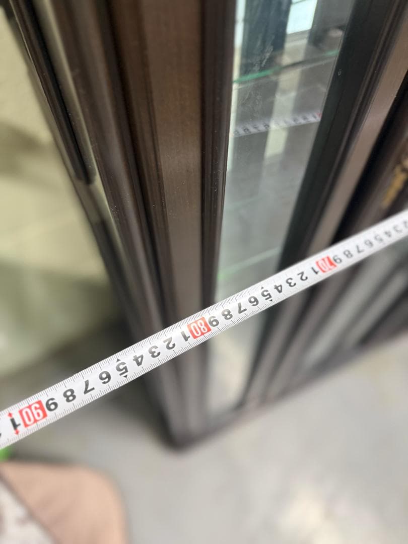 Karimoku ダークブラウン ガラスキャビネット 248