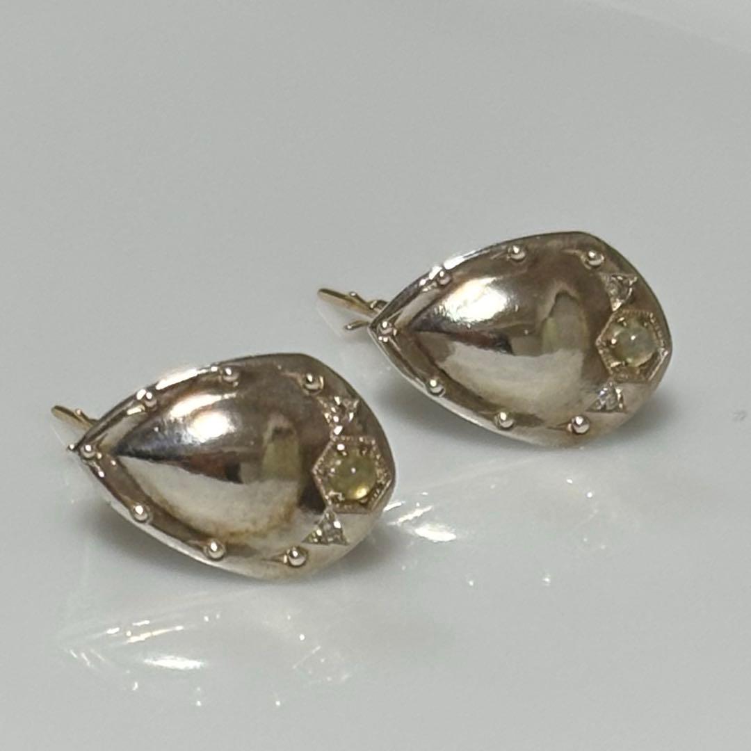 アガット シルバー ラブラドライト ピアス