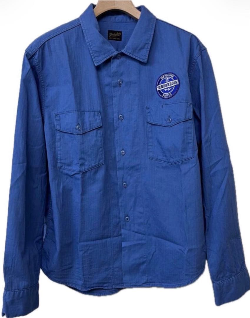 TENDERLOIN ワークシャツ ブルー Lサイズ