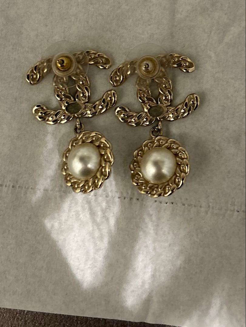 CHANEL ゴールド　パール　ピアス