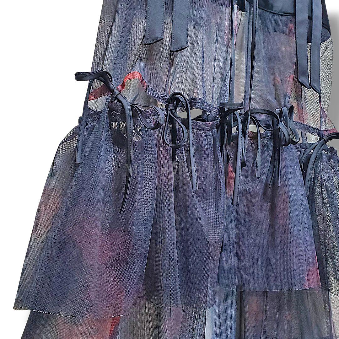 即完売美品✨サスツキチュールベルトスカートHAREハーネスシアーレイヤード春ハレ