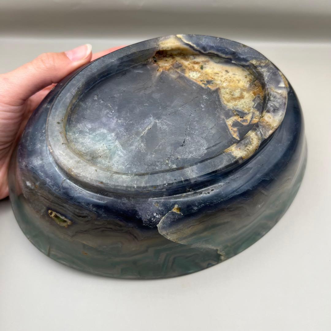 （fluorite4）レア フローライト 大きなフルーツ皿お椀お皿ボウル