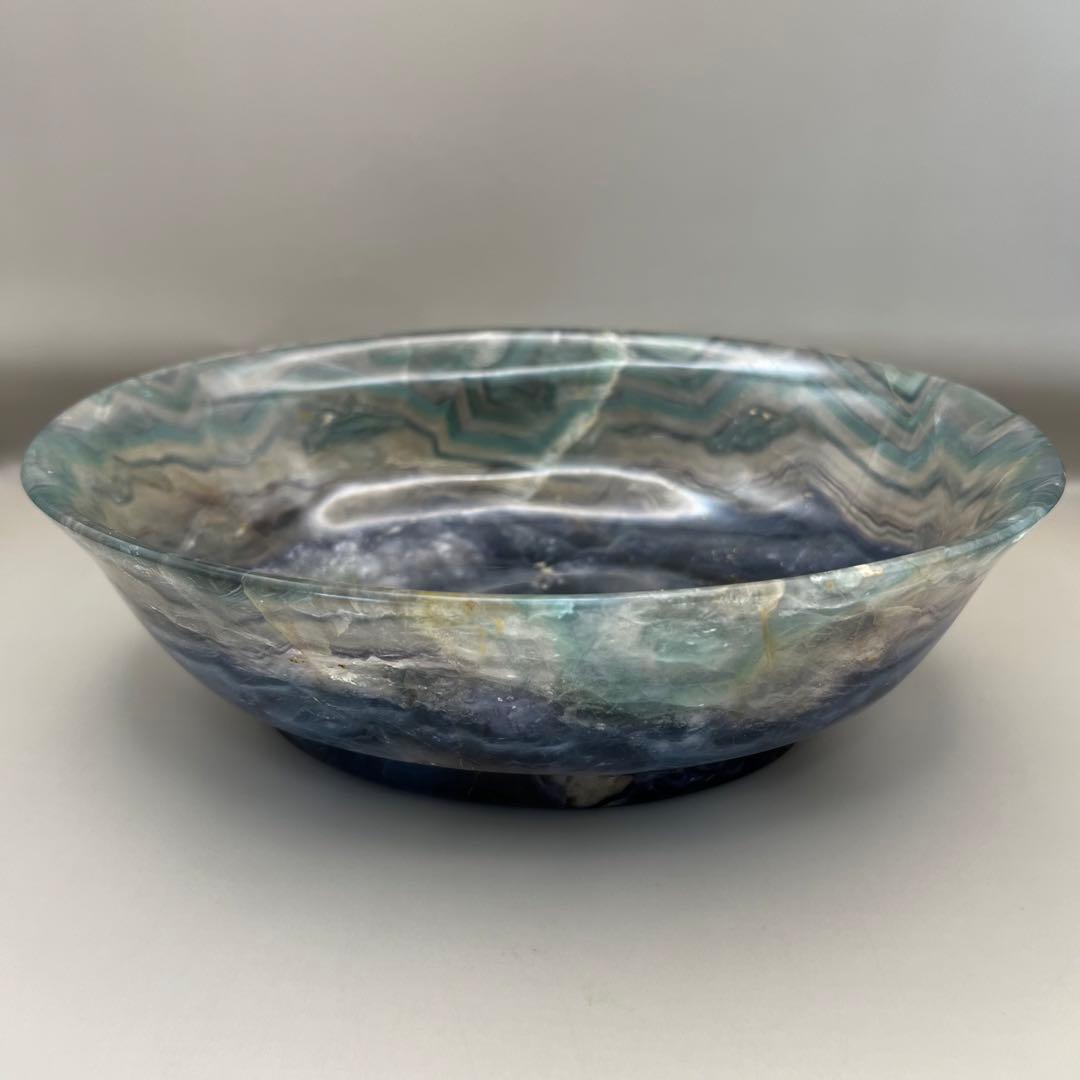 （fluorite4）レア フローライト 大きなフルーツ皿お椀お皿ボウル