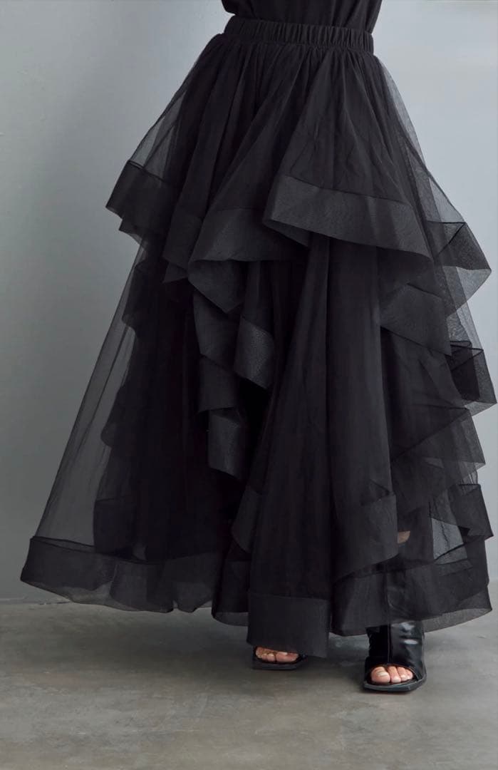 freneランダムフリルティアードボリュームスカート