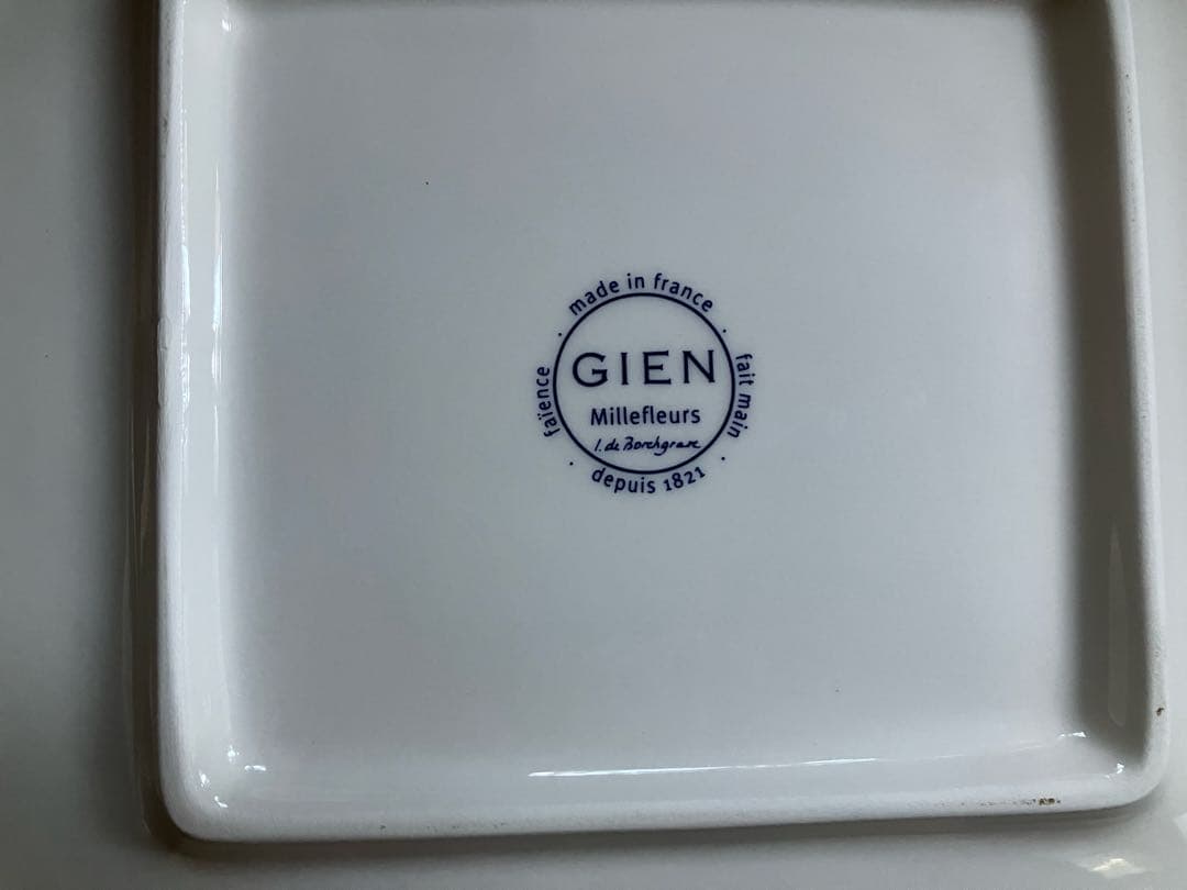 【新品未使用】ジアン　ミルフルール　スクエアプレート　新宿伊勢丹で購入