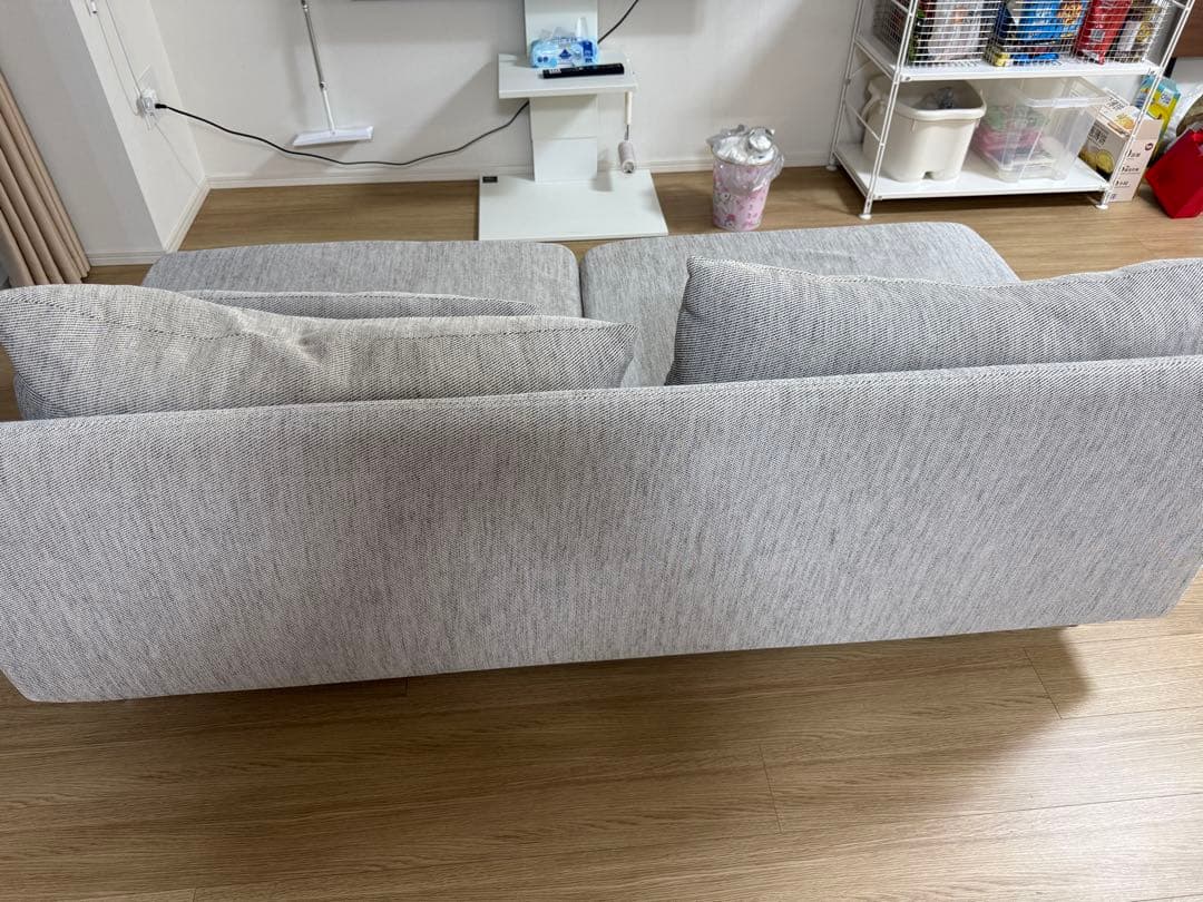 【引き取り】IKEAソーデルハムントルネードグレーソファ3人掛幅186㎝