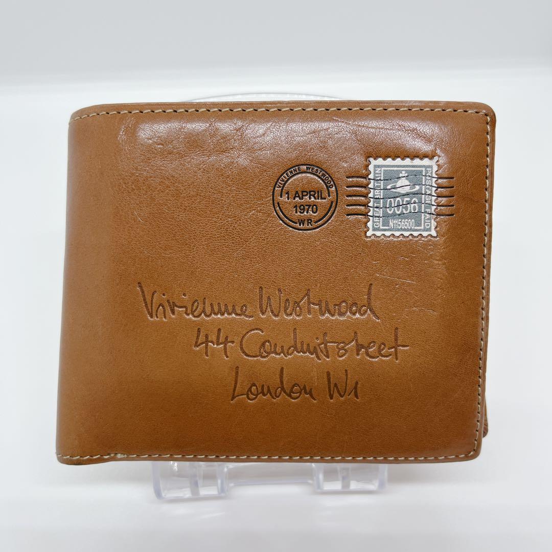 【美品】Vivienne Westwood 二つ折り財布 ブラウン エンベロープ